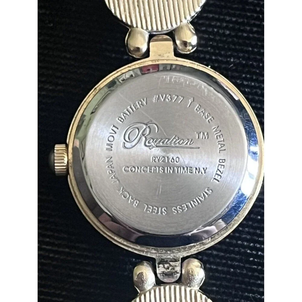Royalton Womens Mother of Pearl Crystal Bracelet Watch V377
